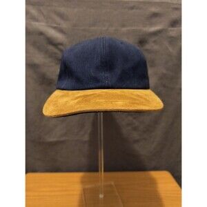 Daystone Hat Blue Denim Brown Faux Suede Baseball Cap
